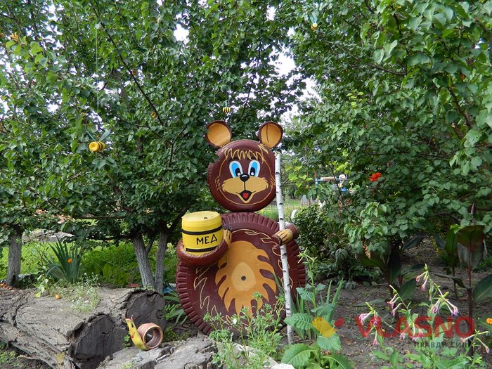 садова скульптура ведмідь фото