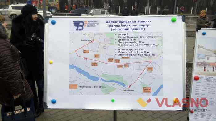 відкриття нового трамвайного маршруту у Вінниці фото