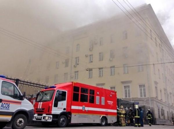 пожежа у будівлі Міноборони у Москві-1