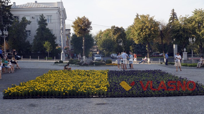 прапор з квітів у Вінниці фото