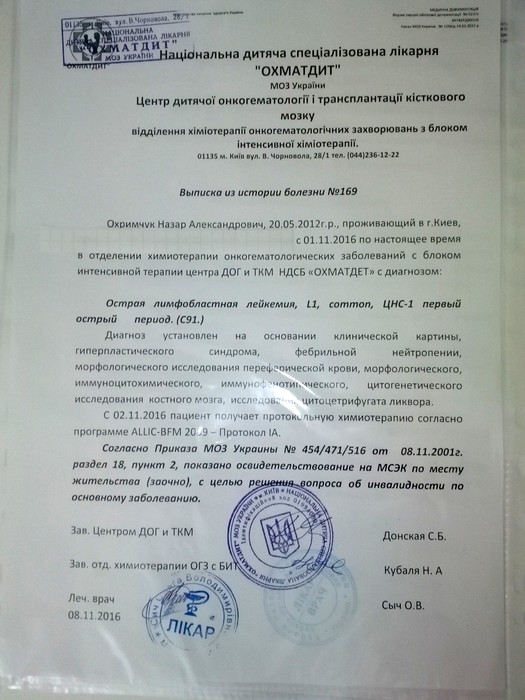 діагноз Назара Охримчука фото