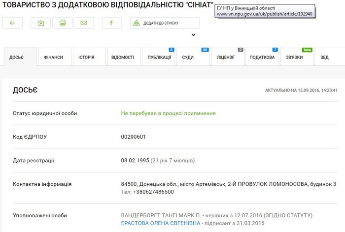 фірма "Сініат" фото