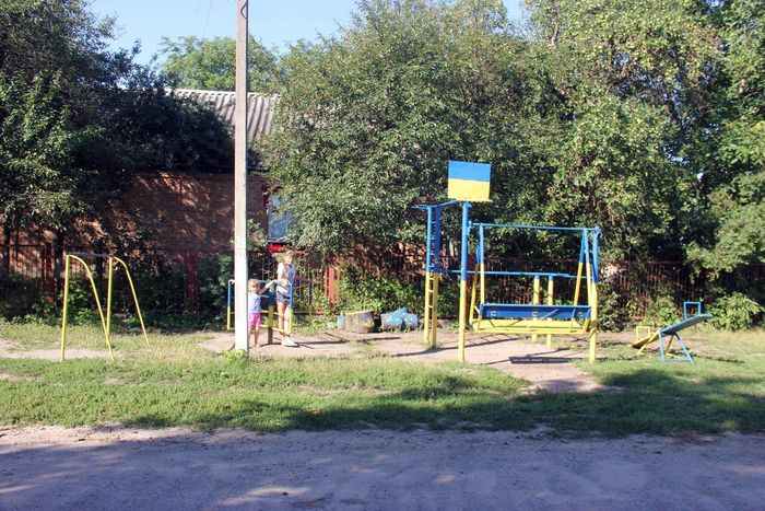На Вінниччині чоловік збудував дитячий майданчик фото