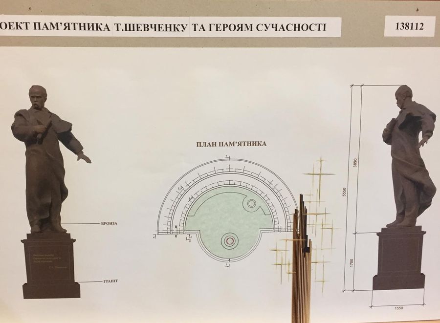 проект пам'ятників Шевченка та Небесної Сотні у Вінниці