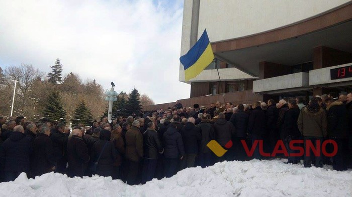 протест пенсіонерів-міліціонерів у Вінниці фото