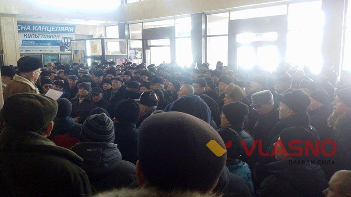 протест пенсіонерів-міліціонерів у Вінниці фото