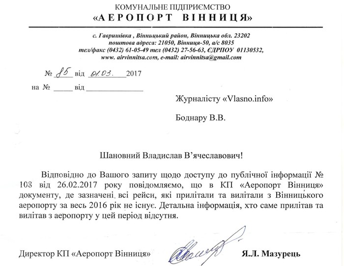 рейси з вінницького аеропорту фото