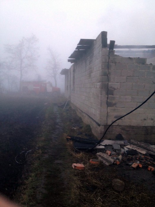 горить столярний цех на Вінниччині фото