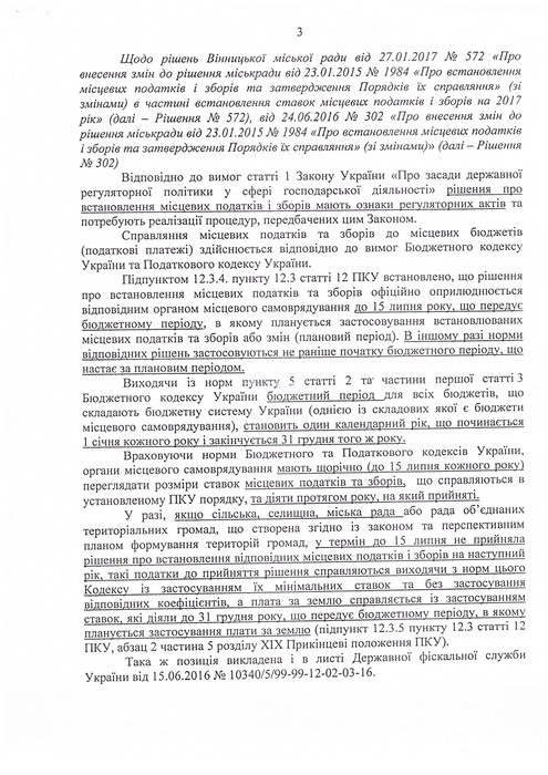 перевірка законності рішень Вінницької міської ради фото