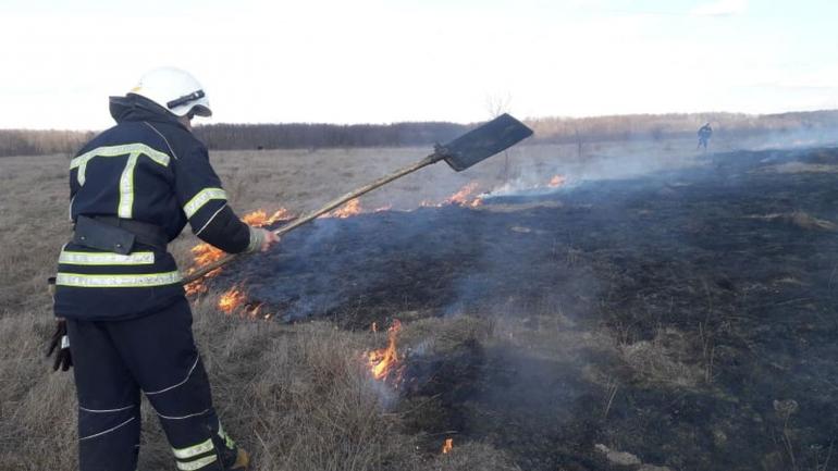 Неподалік села на Вінниччині горіла суха рослинність