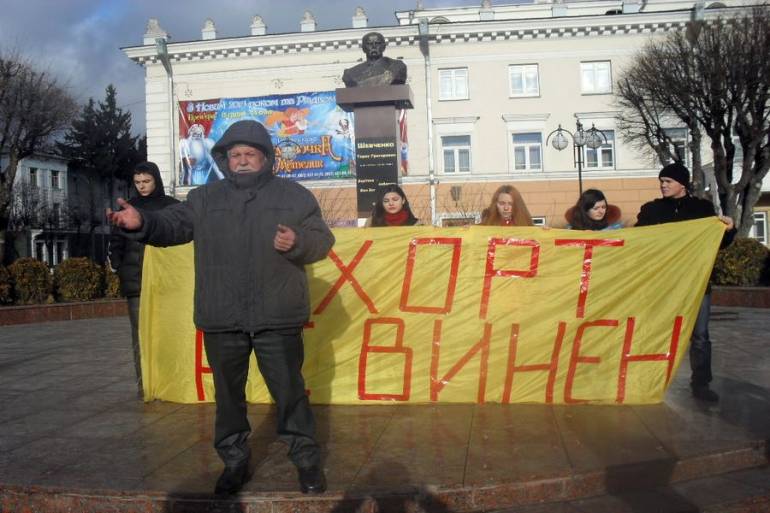 21 грудня у Вінниці на Майдані знову зібралося Народне віче (відео)