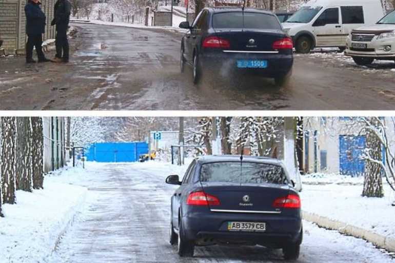 На 170 гривень оштрафували вінничанина, який їздив на поліцейській автівці з &laquo;лівими&raquo; номерами