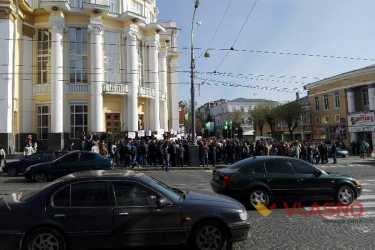 протест під Вінницькою облрадою жителів Агрономічного та студентів аграрного фото