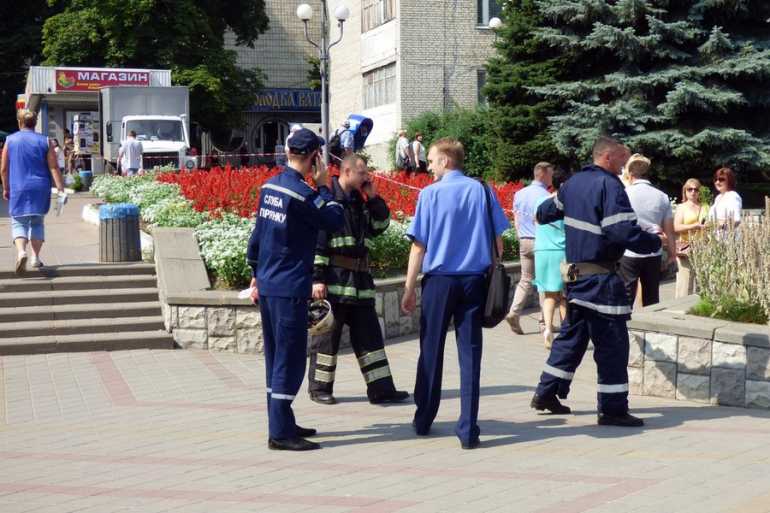 замінування Жмеринської міськокої ради фото