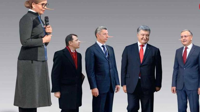 Список кандидатів у президенти, які найчастіше брешуть
