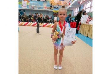 Чотирирічна вінницька спортсменка перемогла  у турнірі з художньої гімнастики