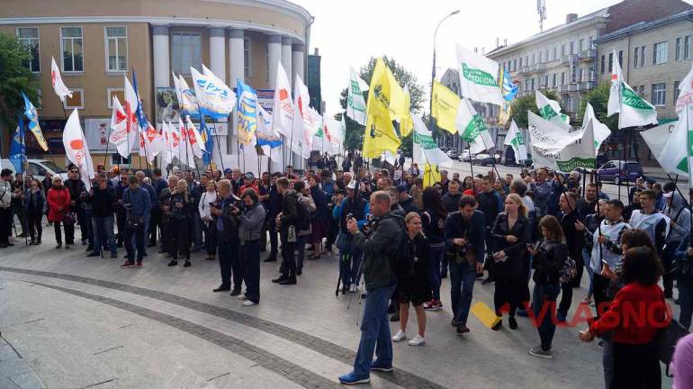 &laquo;Держава повинна перестати бути господарем, а стати слугою&raquo; &ndash; у Вінниці мітингували проти виборів &laquo;за законом Януковича&raquo;