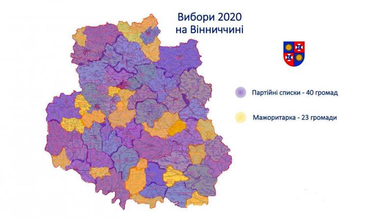 Виборці 40 ОТГ на Вінниччині не зможуть обрати самовисуванців